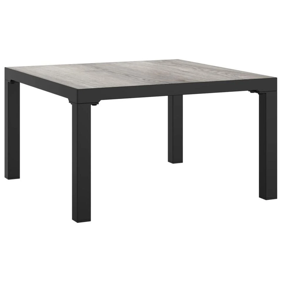 VidaXL - Tuintafel - Grijs - DPC En Staal - 55 X 55 X 31 Cm 3 VidaXL - Tuintafel - Grijs - DPC En Staal - 55 X 55 X 31 Cm