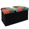 Home Deco Poef Multi Color Tile - Opbergbox - 76 X 38 Cm