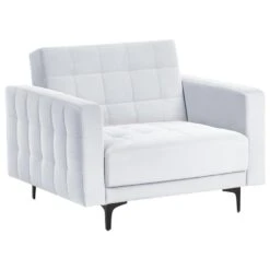 ABERDEEN - Fauteuil - Lichtgrijs - Fluweel