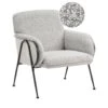 TRYSNES - Fauteuil - Zwart/Wit - Polyester -Meubelwinkel 1000174042