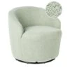 DAVIK - Fauteuil - Lichtgroen - Bouclé -Meubelwinkel 1000174063