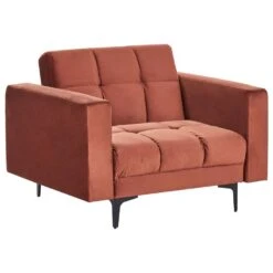 ALNES - Fauteuil - Lichtrood - Polyester
