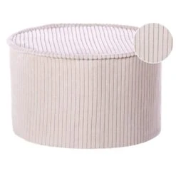 ZIKRIA - Poef - Lichtbeige - Fluweel