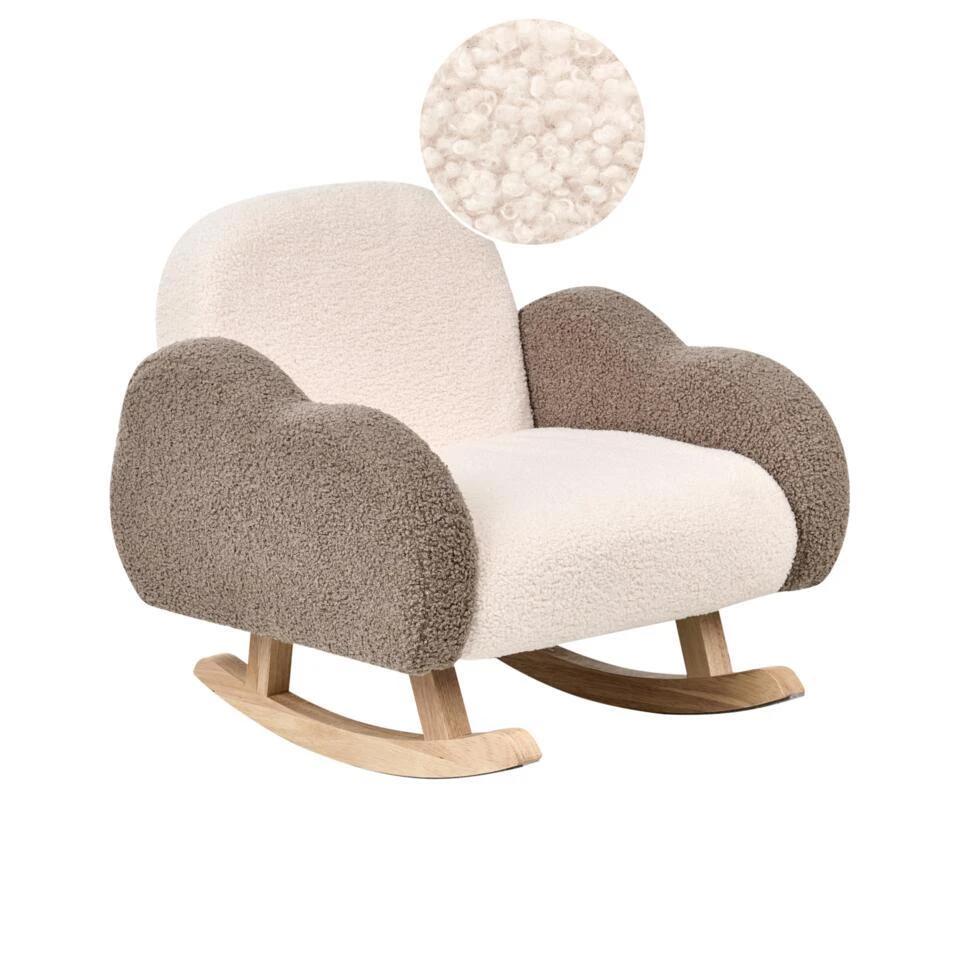 SKARE - Schommelstoel Voor Kinderen - Beige - Bouclé 3 SKARE - Schommelstoel Voor Kinderen - Beige - Bouclé