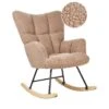 OULU - Schommelstoel - Zandbeige - Bouclé 1 OULU - Schommelstoel - Zandbeige - Bouclé -Meubelwinkel 1000178608