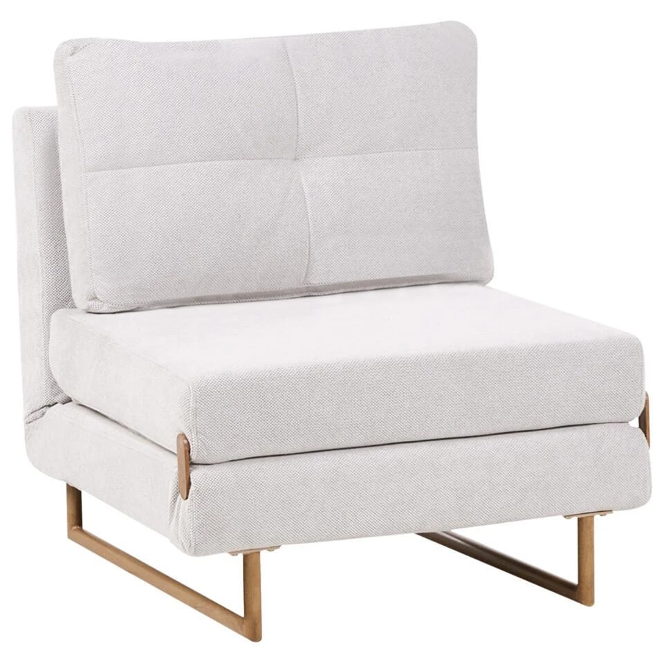 JERSLEV - 1-zits Slaapbank - Gebroken Wit - Polyester 3 JERSLEV - 1-zits Slaapbank - Gebroken Wit - Polyester