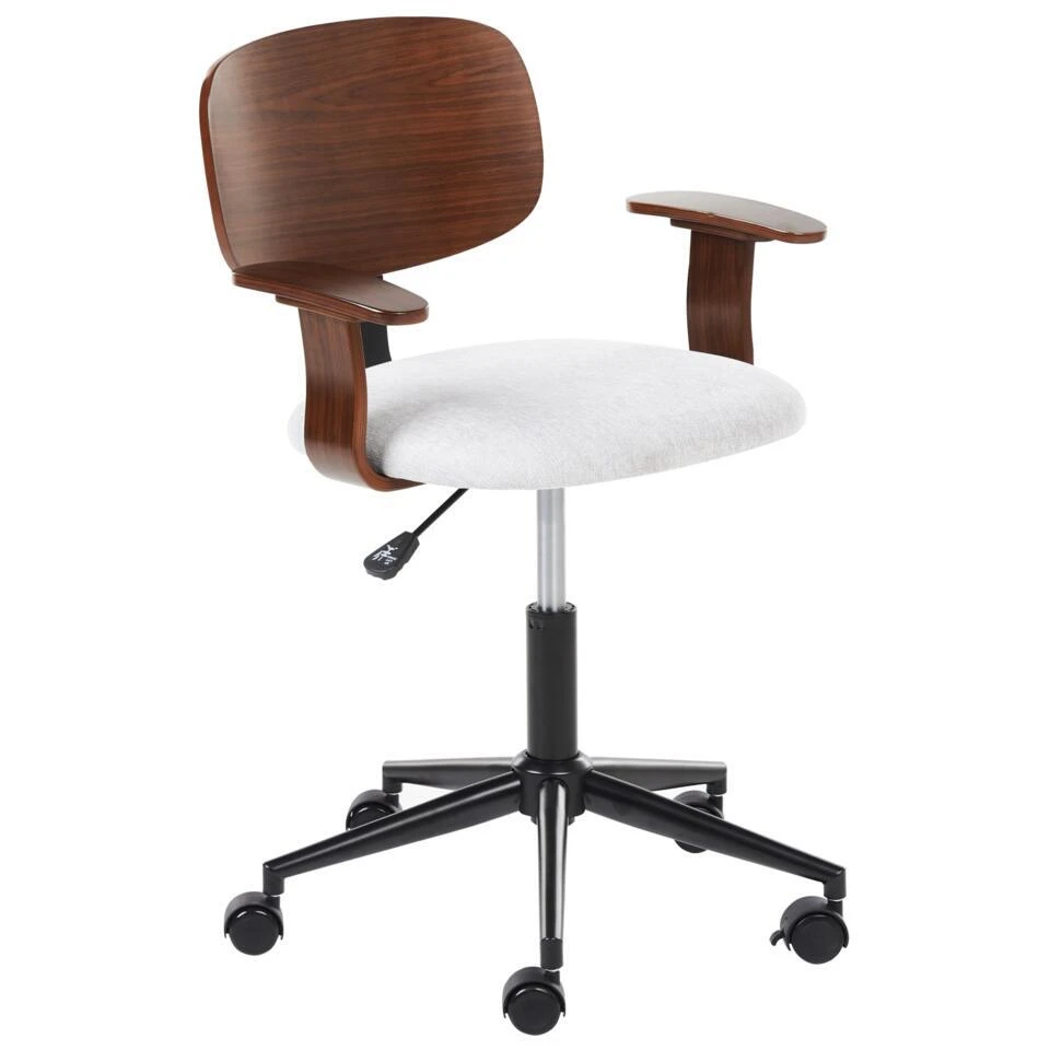 GUNNISON - Bureaustoel - Lichtgrijs - Linnen 3 GUNNISON - Bureaustoel - Lichtgrijs - Linnen