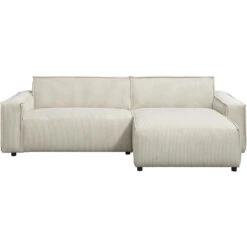 Bank Brooklyn Met Chaise Longue Rechts - Soop - Crème