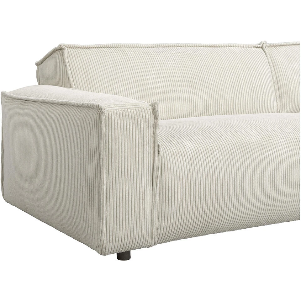 Bank Brooklyn Met Chaise Longue Rechts - Soop - Crème 10 Bank Brooklyn Met Chaise Longue Rechts - Soop - Crème - Afbeelding 8