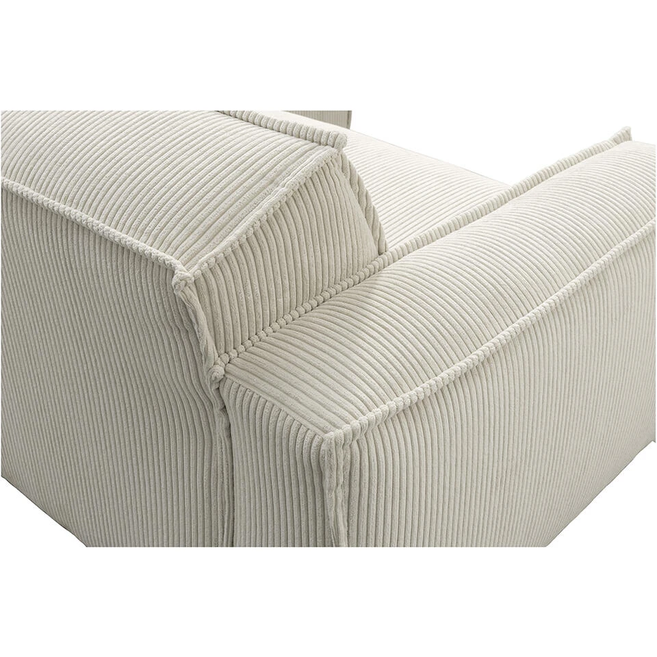 Bank Brooklyn Met Chaise Longue Rechts - Soop - Crème 13 Bank Brooklyn Met Chaise Longue Rechts - Soop - Crème - Afbeelding 11