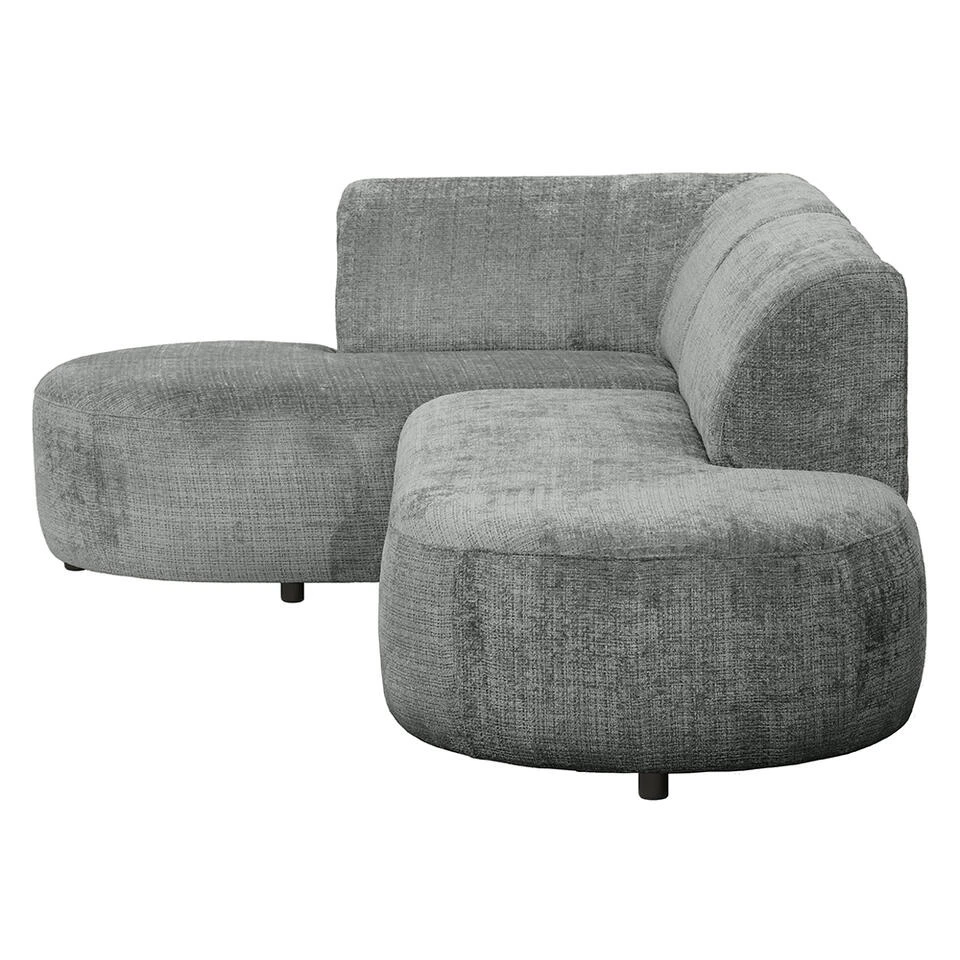 Hoekbank Luna Links - Stof Cremona - Grijs 6 Hoekbank Luna Links - Stof Cremona - Grijs - Afbeelding 4