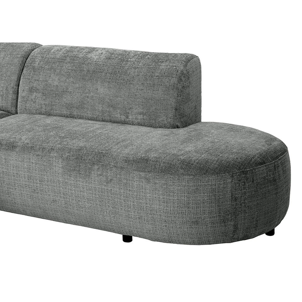 Hoekbank Luna Links - Stof Cremona - Grijs 9 Hoekbank Luna Links - Stof Cremona - Grijs - Afbeelding 7