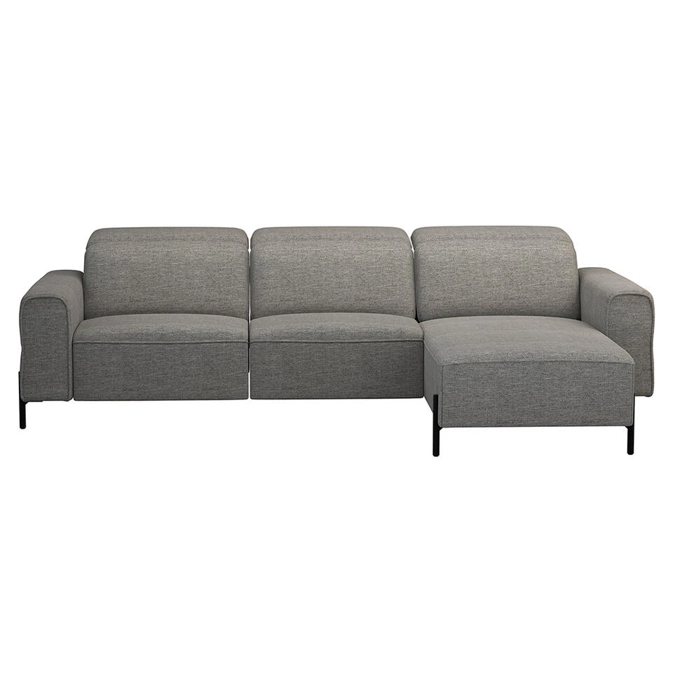 Hoekbank Dave Rechts - Elektrisch Verstelbaar - Stof Pure - Grijs 3 Hoekbank Dave Rechts - Elektrisch Verstelbaar - Stof Pure - Grijs