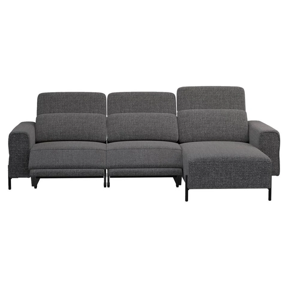 Hoekbank Dave Rechts - Elektrisch Verstelbaar - Stof Chacha - Grijs 4 Hoekbank Dave Rechts - Elektrisch Verstelbaar - Stof Chacha - Grijs - Afbeelding 2