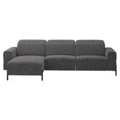 Hoekbank Dave Links - Elektrisch Verstelbaar - Stof Chacha - Grijs