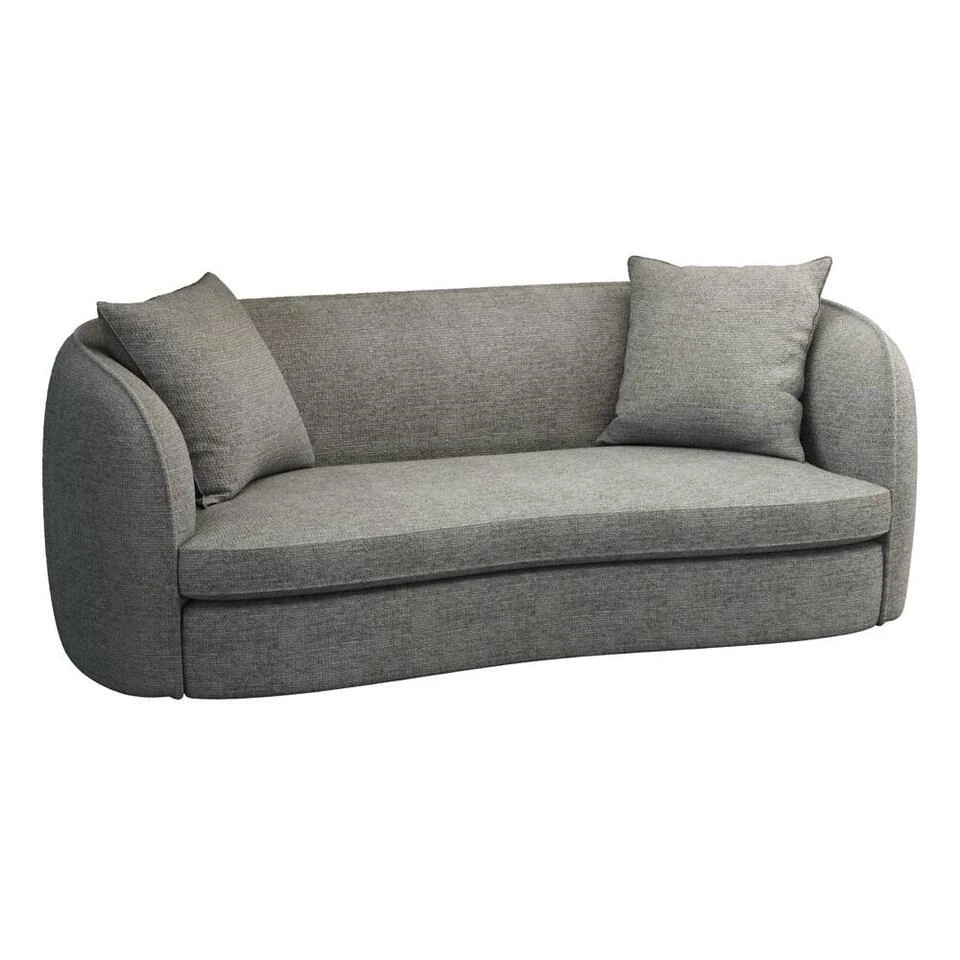 Bank Enzio 3,5-zits - Stof Wandy - Grijs 4 Bank Enzio 3,5-zits - Stof Wandy - Grijs - Afbeelding 2