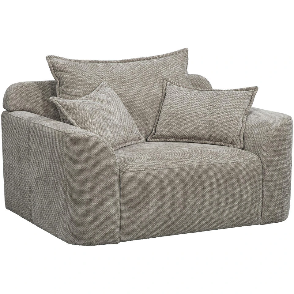 Loveseat Elsa - Stof Eden - Taupe 5 Loveseat Elsa - Stof Eden - Taupe - Afbeelding 3