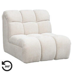 Draaifauteuil Beau - Stof Raven - Beige