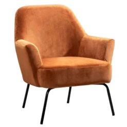 Fauteuil Hamburg - Fluweel - Koper -Meubelwinkel 10207457 0300