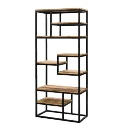 Wandmeubel Kyan - Zwart/naturel - 180x80x40 Cm -Meubelwinkel 10600655 0301