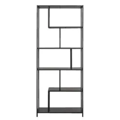 Boekenkast Jaxx - Zwart - 185x77x35 Cm