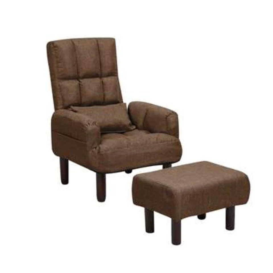 Beliani Fauteuil OLAND - Bruin Polyester 3 Beliani Fauteuil OLAND - Bruin Polyester