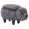 Beliani Dierenhocker DOGGY - Grijs Fluweel -Meubelwinkel 1118295740