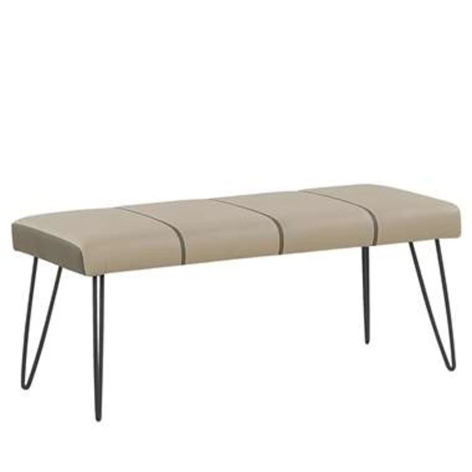 Beliani Hocker BETIN - Beige Kunstleer 3 Beliani Hocker BETIN - Beige Kunstleer