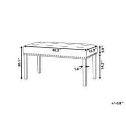 Beliani Hocker YORKTON - Blauw Fluweel -Meubelwinkel 1199877375 0103