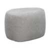 Poef Kacy - Lichtgrijs - 38x60x48 Cm -Meubelwinkel 11999580