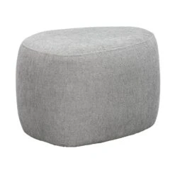 Poef Kacy - Lichtgrijs - 38x60x48 Cm