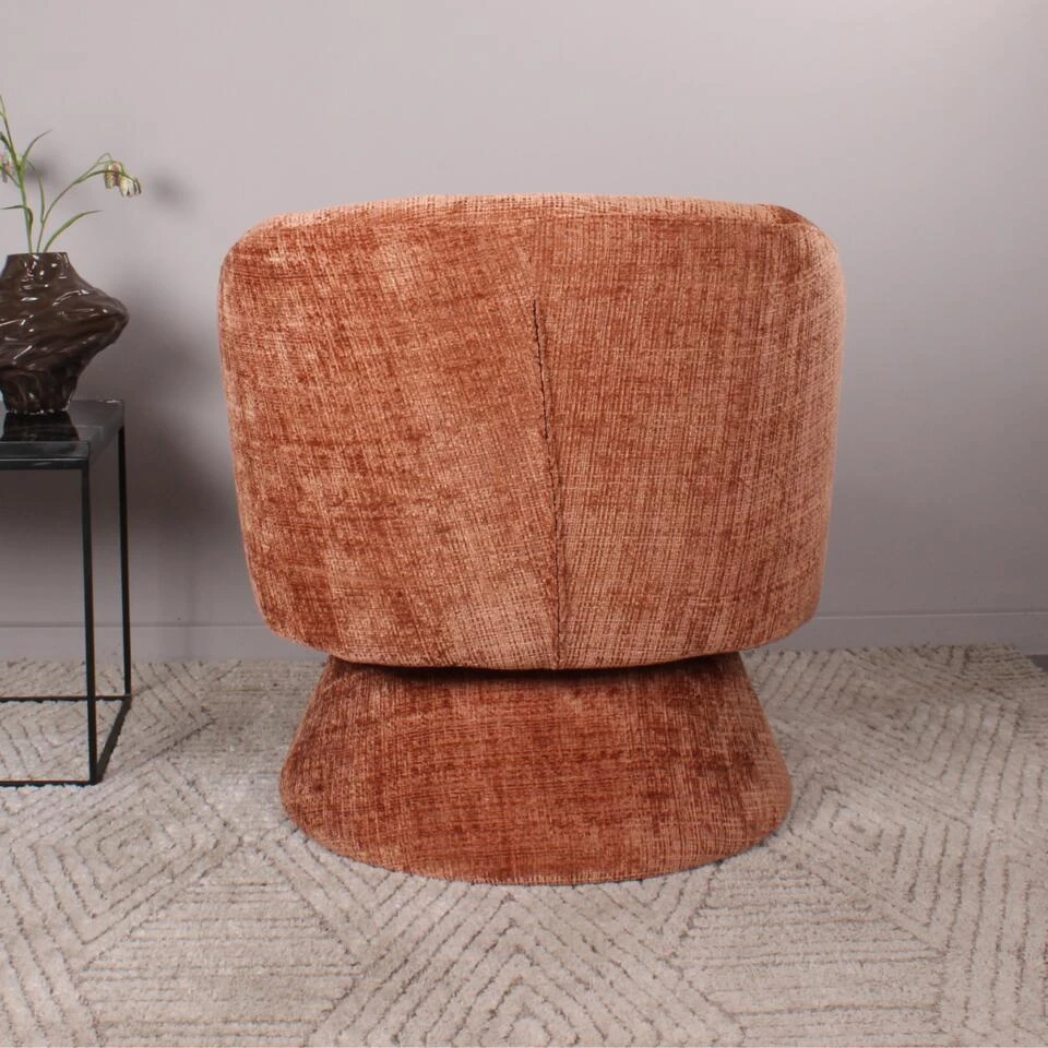 DS4U - Kenny Gestoffeerde Fauteuil - Roestbruin 8 DS4U - Kenny Gestoffeerde Fauteuil - Roestbruin - Afbeelding 6