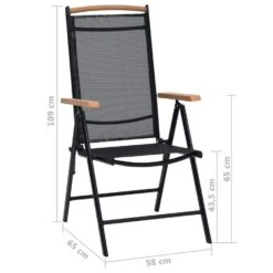 VidaXL - Tuinstoelen - Zwart - Aluminium En Textileen - 2 Stuks - Inklapbaar -Meubelwinkel 12d4fc541864411bbae64297247f5a6a