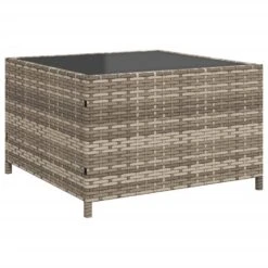 VidaXL - Tuinbank Voor 5 Met Kussens Grijs Poly Rattan 3 Stuks -Meubelwinkel 12fe483a85d6430a9abca362866dec88