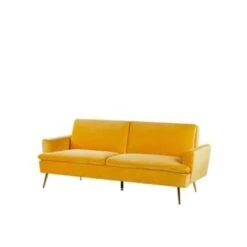 VETTRE - Slaapbank 3-zits - Geel - Fluweel -Meubelwinkel 13cfcdc33f6f4f63bc73352004806987