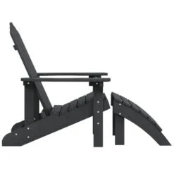 VidaXL - Tuinstoel Adirondack - Antraciet - Polyetheen - Met Voetenbank -Meubelwinkel 140ca16251bb4b0580df1062a32d26ef
