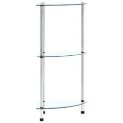 VidaXL Kastje 3-laags 30x30x67 Cm Gehard Glas Transparant