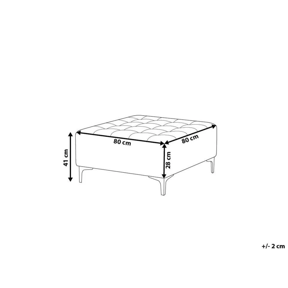 Beliani Ottomaan ABERDEEN - Zwart Fluweel 5 Beliani Ottomaan ABERDEEN - Zwart Fluweel - Afbeelding 3