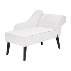 BIARRITZ - Chaise Longue - Wit - Rechtszijdig - Polyester -Meubelwinkel 159989430b6049d092929f0e9a8494f2