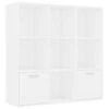 VidaXL Boekenkast 98x30x98 Cm Spaanplaat Wit -Meubelwinkel 1649926264