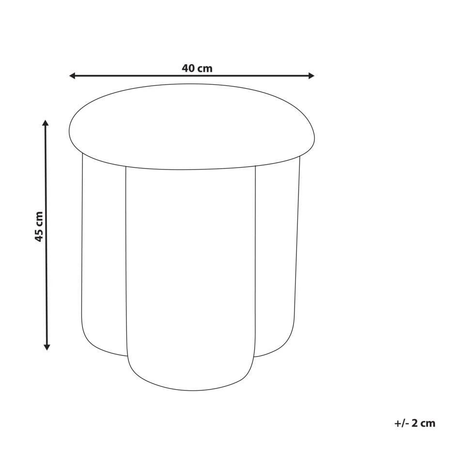 CARRINGTON - Poef - Beige - Bouclé 6 CARRINGTON - Poef - Beige - Bouclé - Afbeelding 4