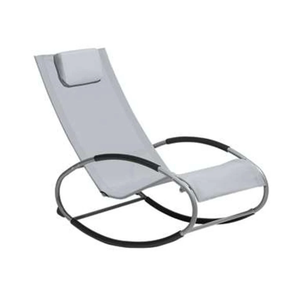 Beliani Tuinligstoel CAMPO - Grijs Polyester, Pvc 3 Beliani Tuinligstoel CAMPO - Grijs Polyester, Pvc