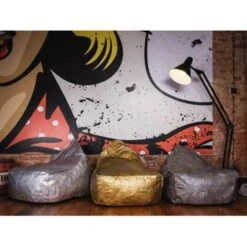 Beliani Zitzak DROP - Zilver Synthetisch Materiaal -Meubelwinkel 17ffa8a984234f6195a49cf7d4c33d61