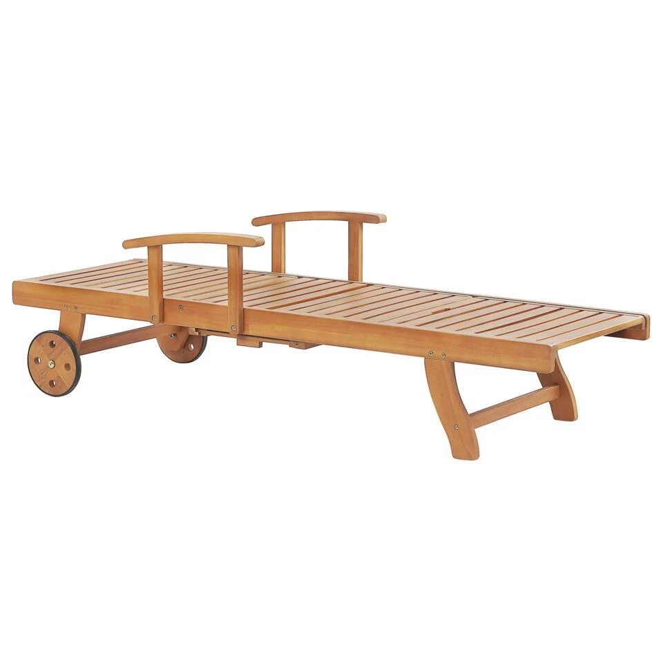 JAVA PREMIUM - Tuinligstoel - Lichtbruin/Taupe - Acaciahout 8 JAVA PREMIUM - Tuinligstoel - Lichtbruin/Taupe - Acaciahout - Afbeelding 6