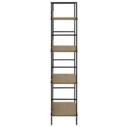 VidaXL Boekenkast 4 Schappen 60x27,6x124,5 Cm Spaanplaat Eikenkleurig -Meubelwinkel 1900759147 0103