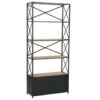 VidaXL Boekenkast 80x32,5x180 Cm Massief Vurenhout En Staal 1 VidaXL Boekenkast 80x32,5x180 Cm Massief Vurenhout En Staal -Meubelwinkel 1918257812