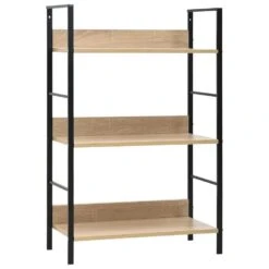 VidaXL Boekenkast Met 3 Schappen 60x27,6x90,5 Cm Spaanplaat Eikenkleur