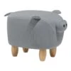 Beliani Dierenhocker PIGGY - Grijs Polyester