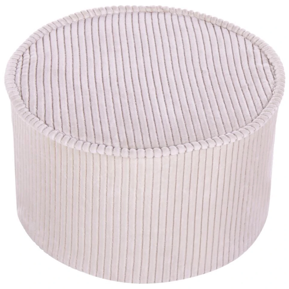 ZIKRIA - Poef - Lichtbeige - Fluweel 7 ZIKRIA - Poef - Lichtbeige - Fluweel - Afbeelding 5