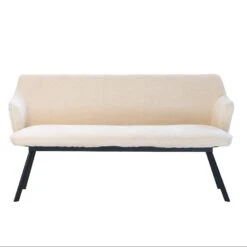 Eetkamerbank Rechthoek - Beige Stof - 160x60x88cm - Taylor -Meubelwinkel 1b17101a97ed4e1db7ffbf54bd2eb08d